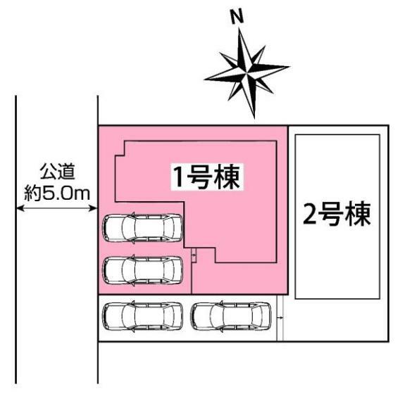 敷地面積:115.43平米　お車は2台駐車可能（車種による）