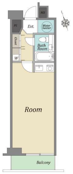 プラザ麻布(1R) 10階の間取り