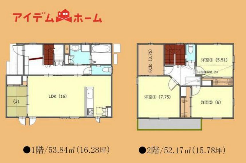 間取り図 A号棟間取り