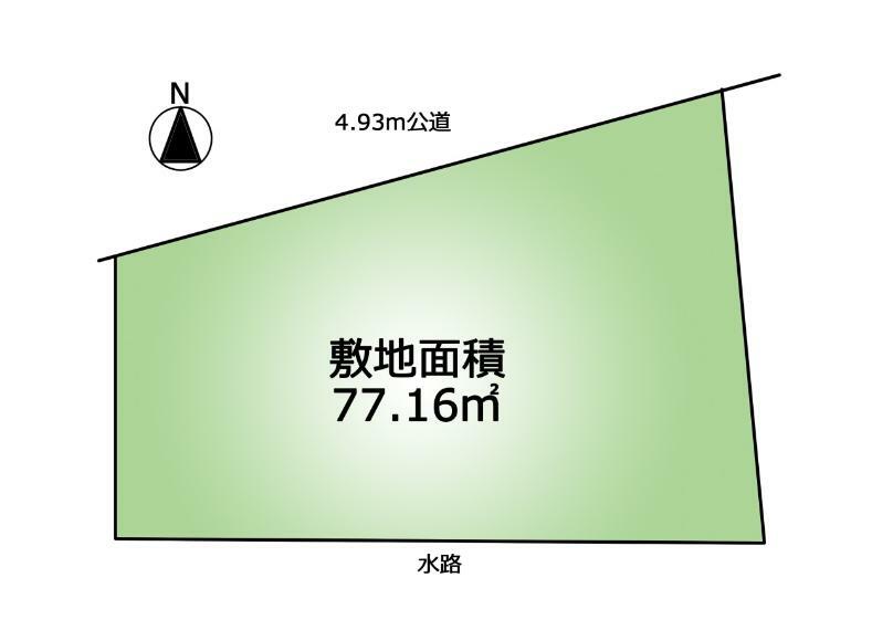 区画図 並列可能な駐車スペース2台！