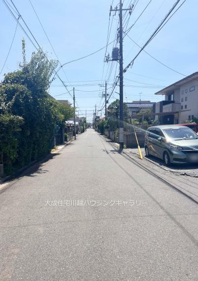 現況写真 1・2区画:前面道路（南西側約6m公道）　現地写真2023.7.24撮影