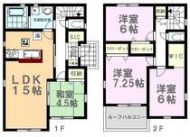 2階3部屋は全室6帖以上のゆとりある間取りで ご家族それぞれのお時間も大切に出来ます。