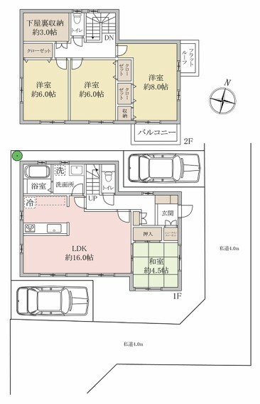 4LDK！便利な全居室収納スペース付！室内は大変きれいにお使いです！