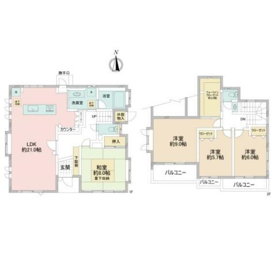 間取り図 将来的に家族が増えることを考えれば、中古戸建住宅の4LDKが良いです。部屋が4つあることで、夫婦子供それぞれに部屋を割り当てることが可能です。リビングルームでは、家族の団らんの場として活用できます。