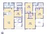 間取り図 1階は広いLDK16帖をご家族の共有スペースとして。 2階3部屋はそれぞれのお部屋。 暮らし易さを考慮した間取りとなっています。