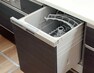 構造・工法・仕様 食器洗い機  水圧で伸びる2段式ノズルで、上部からもシャワーを拡散。庫内の食器すみずみまでしっかり洗い落とします。
