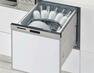構造・工法・仕様 食器洗い乾燥機  水圧で伸びる2段式ノズルで、上部からもシャワーを拡散。庫内の食器すみずみまでしっかり洗い落とします。