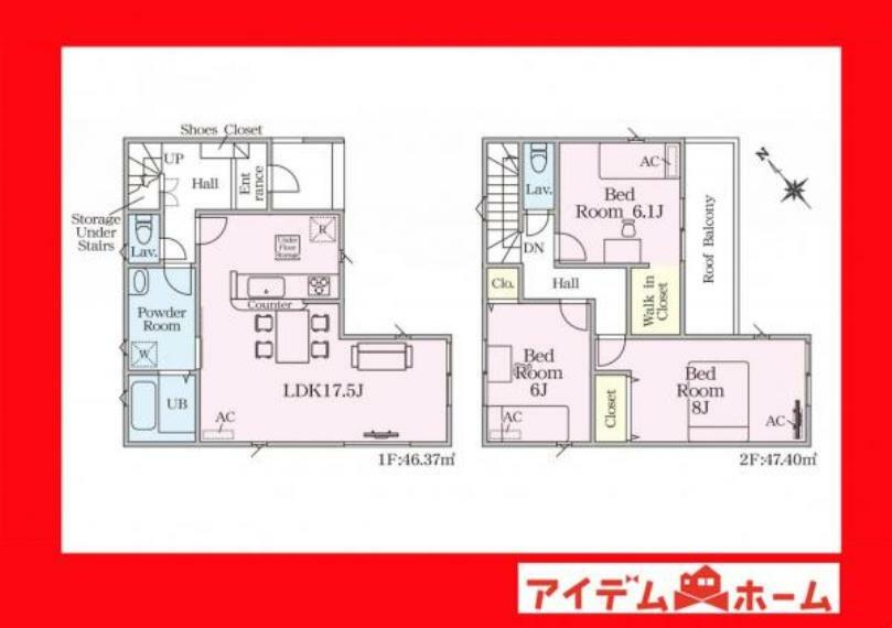 間取り図 1号棟間取り