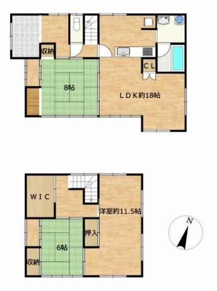 間取り図 【リフォーム中】リフォーム後の間取りは3LDKです。部屋数十分、趣味に仕事に幅広くお使いいただけます。水廻りをすべて交換いたします。