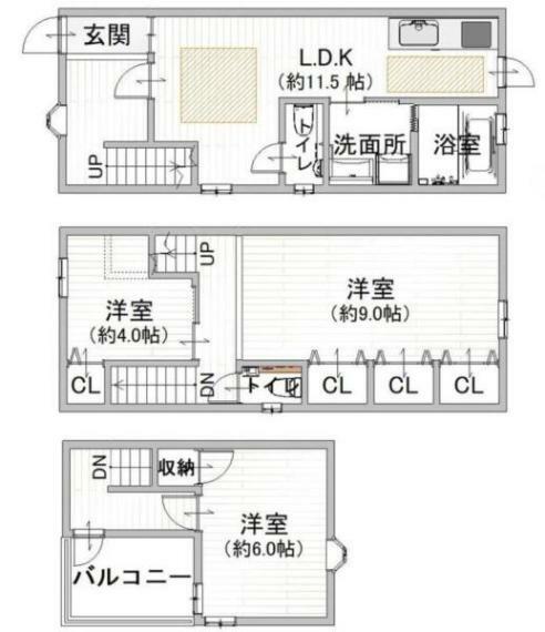 間取り図 間取り:3LDK