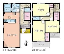 【3号棟間取り図】4LDK＋WIC　建物面積91.50平米（27.72坪）