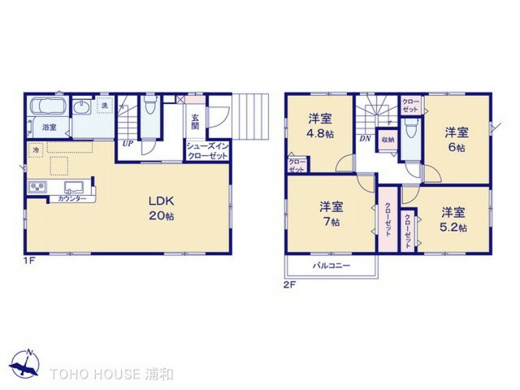 間取り図 4号棟　図面と異なる場合は現況を優先