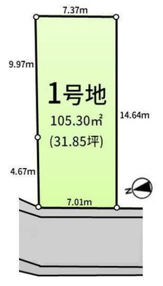 区画図 区画図 （1号地）区画図はこちら