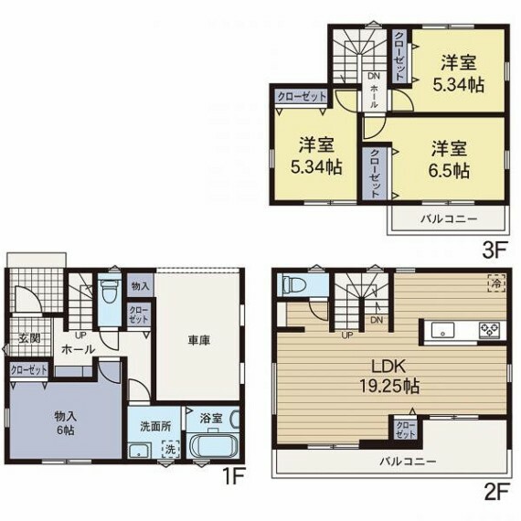 間取り図 4LDKの間取り。家族との時間を大切にできる空間です。