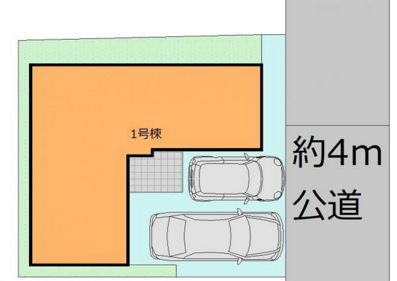 区画図 うれしい2台駐車スペースを確保
