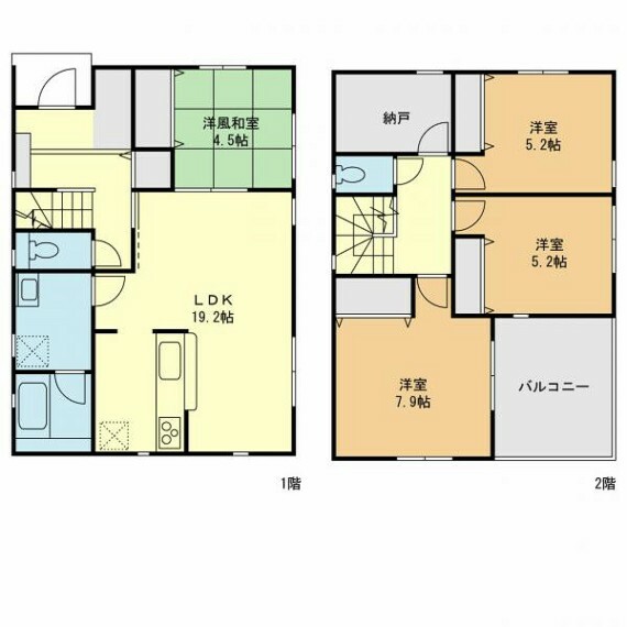 間取り図 【間取】開放的で明るい空間が広がるLDK。リビングには潤沢な太陽が降り注ぎ、爽やかな住空間を演出。お友達を呼んでお茶をしたり、一緒に料理を楽しみながら楽しい時間を過ごしましょう。