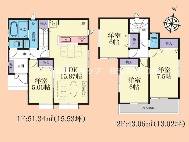 間取り図 人気の4LDKの物件です！ぜひ一度現地でご覧になってください。