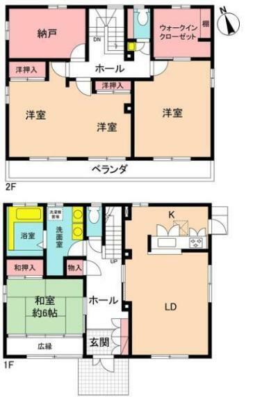 間取り図 全室2面採光の明るい室内！