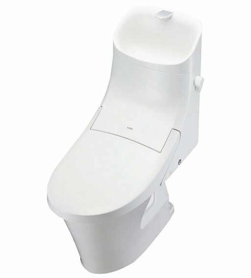 【超節水エコトイレ】  手の洗いやすさを考えた、広くて深い手洗鉢が特長のLIXILのシャワートイレ一体型便器を採用しています。パワーストリーム洗浄やフチなし形状でお掃除しやすく、すっきりしたデザインのトイレです。