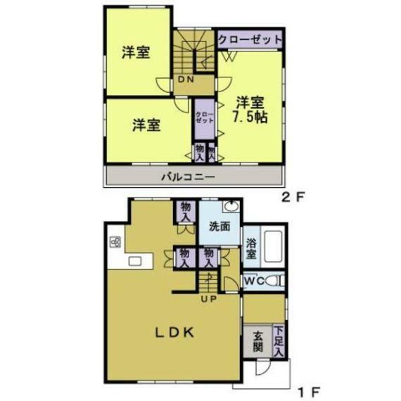 間取り図 《間取り》■リビング中心の新生活。光を取り入れる開放的な設計で居心地の良い時間を演出します。明るく開放的なLDKは18.5帖の快適空間■