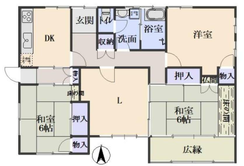 間取り図 現況空き家の為、内覧可能です！