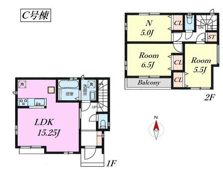 間取り図 C号棟間取り