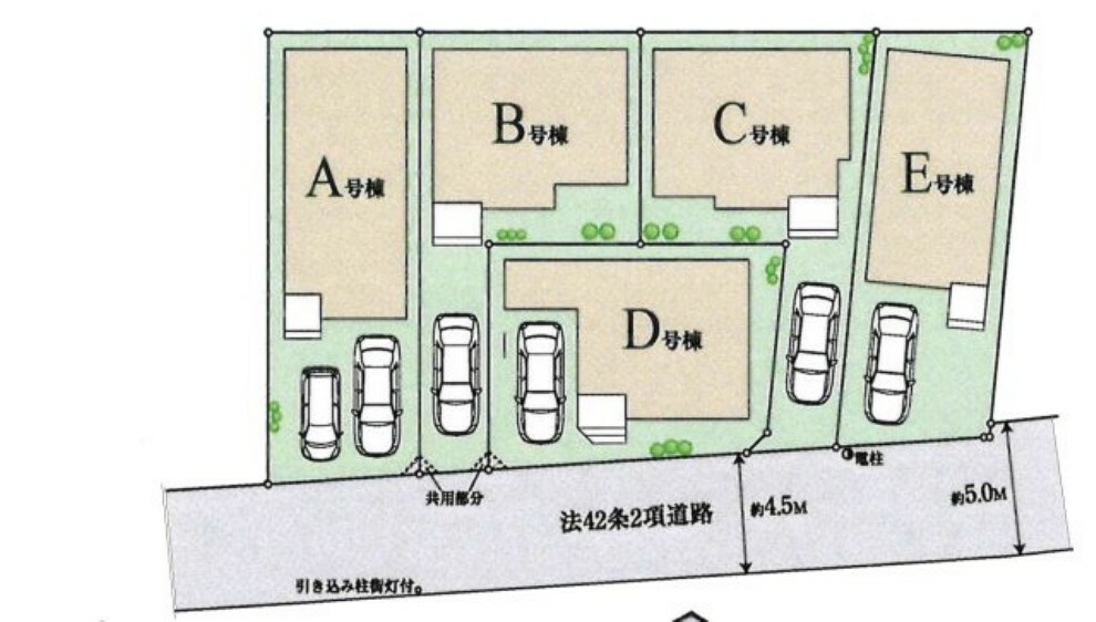 土地図面 対象区画はC号棟です