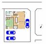 区画図 【区画図】角地に建っているので、住みやすい立地です。敷地が約80坪ありますので、駐車スペースに余裕があります。