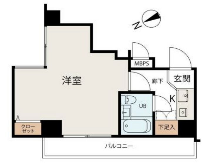 クリオ馬込1番館(1K) 1階の間取り