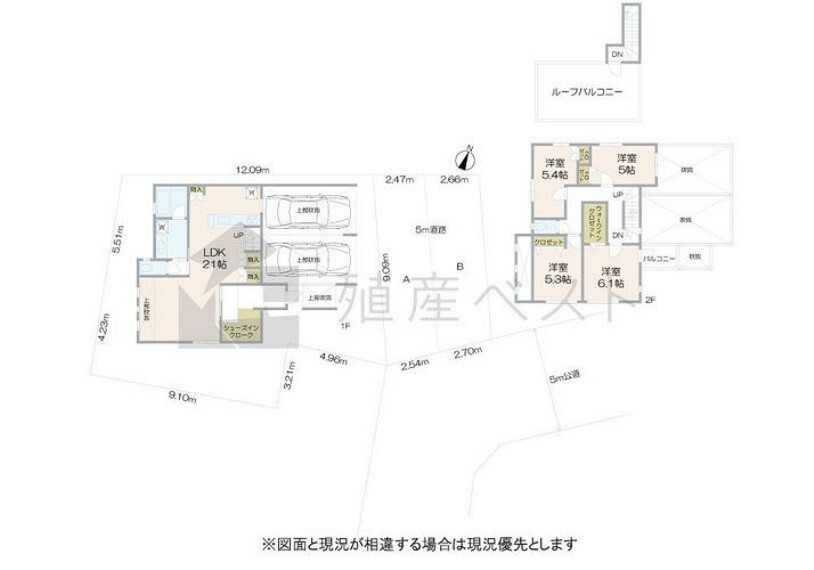 区画図 A建物参考プラン建物面積:114.05m2建物価格:2850万円