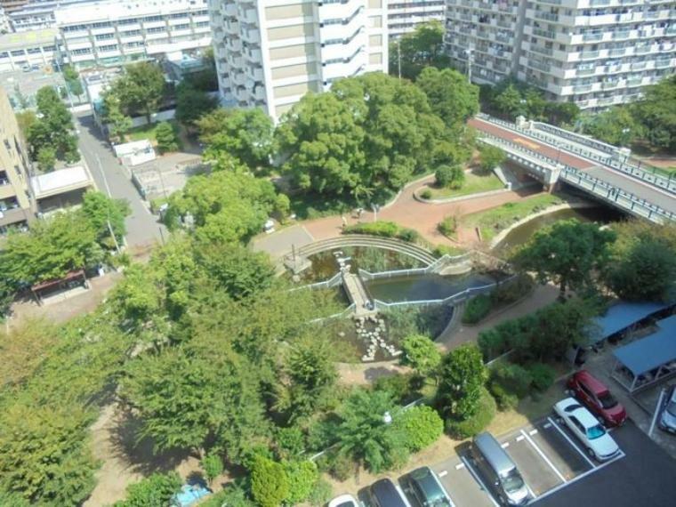 公園 マンション前面の仙台堀川公園は四季の移り変わりを感じることができます。