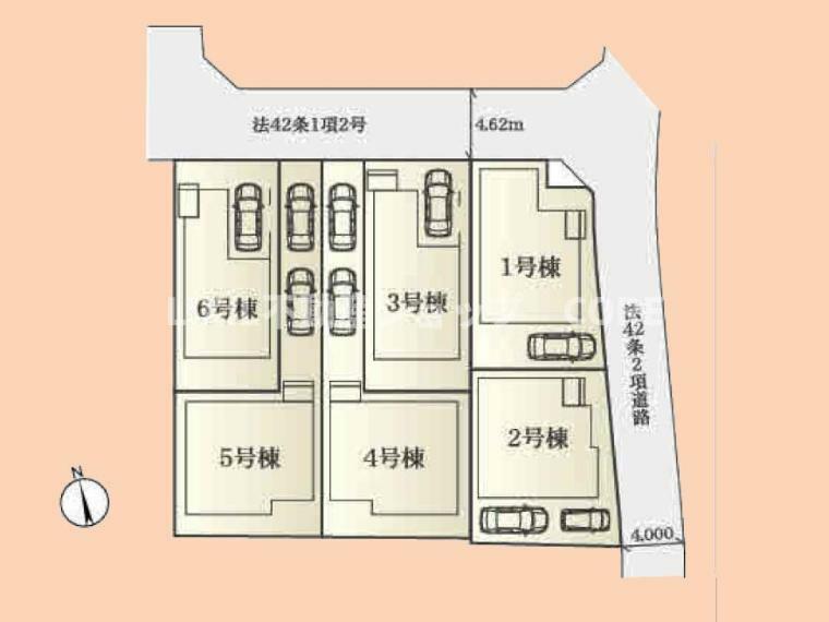 区画図 全6棟　6号棟