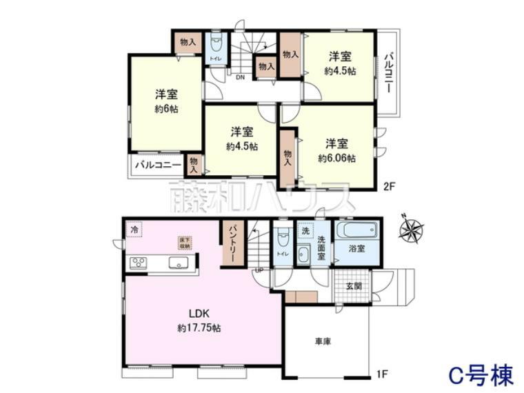 間取り図 C号棟　間取図　【府中市新町2丁目】