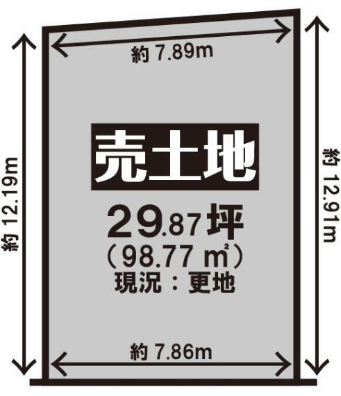 区画図 【5号地】土地価格1792万円、土地面積98.77平米