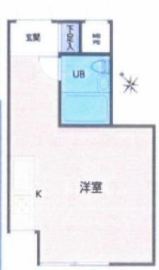 ライオンズマンション西新宿第6(1R) 2階の間取り