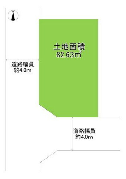 土地図面 土地面積:約24.99坪