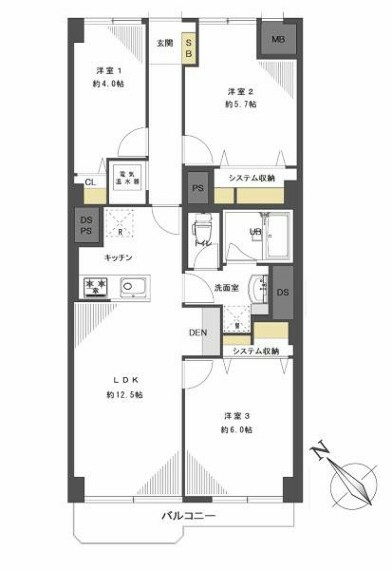 間取り図 「「効率的な生活・家事動線と大空間を楽しむ」」 ストレスフリーだからこそ、笑みが絶えない室内大空間を味わえる素敵な住まい。お子様が存分走り回れる、のびのび子育てが出来る室内空間。