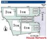 区画図 4号棟・建物は近隣の同建設会社施工の完成物件がご覧になれます。