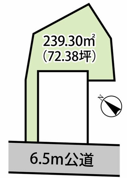 区画図 ※広々敷地、約72坪。