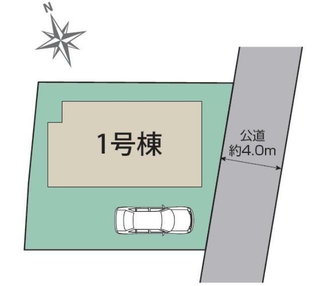 区画図 「狛江市中和泉3丁目」新築2階建ての大型5LDKです！　東側公道4Mに面す整形地！
