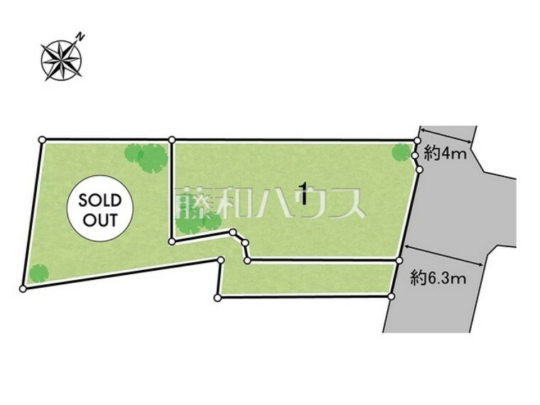 区画図 全体区画図　【昭島市武蔵野2丁目】