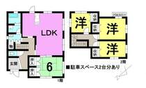 ■4LDK ■建物面積延:108.47平米（32.81坪）、1階:63.76平米、2階:44.71平米