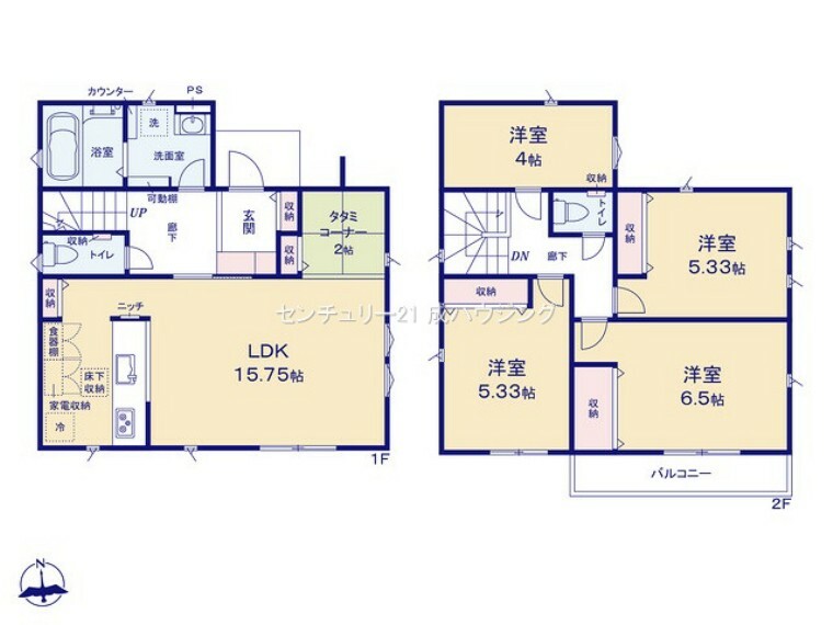 間取り図 4LDK＋畳コーナー