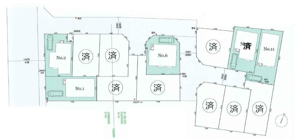 区画図 全12棟現場です！ご好評につき残り4区画のみとなっております!!