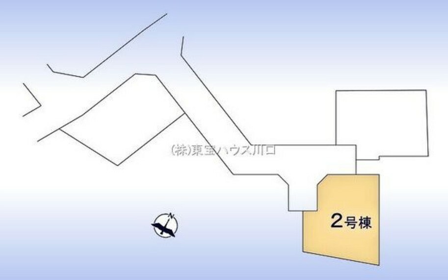 区画図 区画図。回転広場に隣接しているので、車庫入れ楽々。開放感有ります。