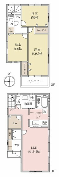 間取り図 2015年築の3LDK＋納戸＋屋根裏収納！
