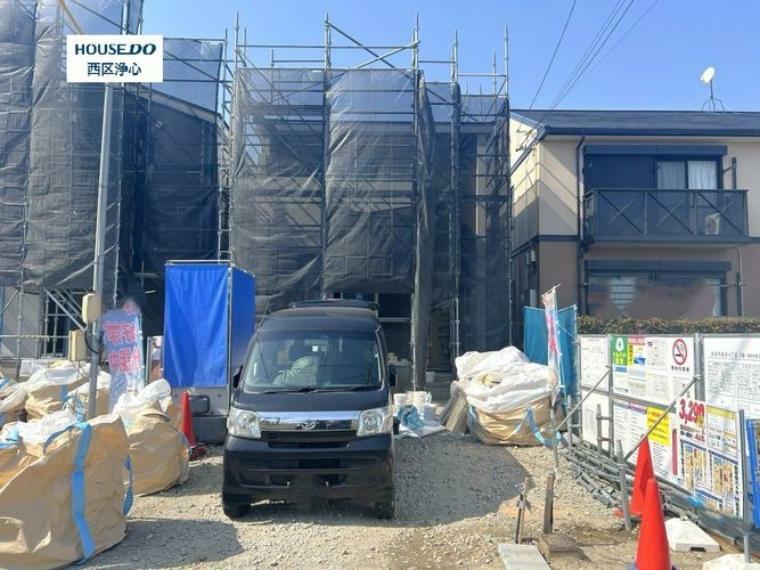 現況写真 3月22日撮影 近隣に同メーカーの完成建物がございますので、いつでもご案内可能です 当日のご案内もOK！ 平日はお仕事帰りの時間でもOK！