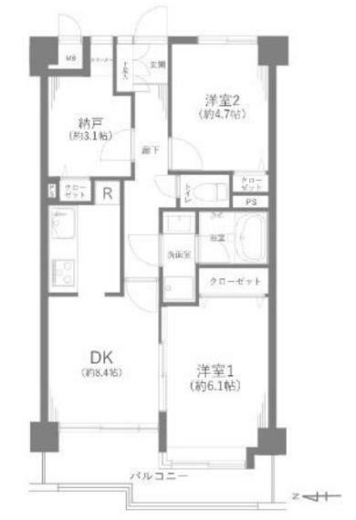 間取り図 【間取り】・51.12平米2DK