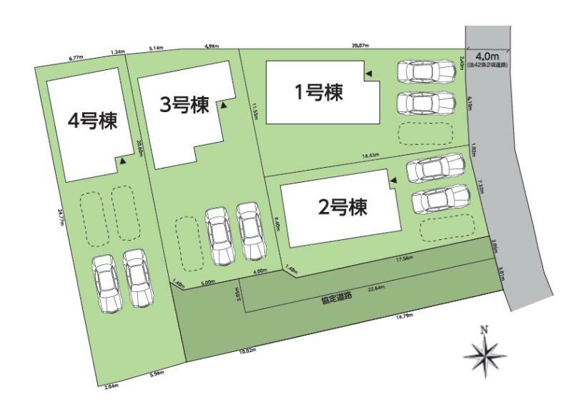 区画図 【区画図】 駐車2～3台可能！