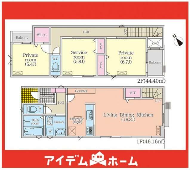 間取り図 1号棟間取図